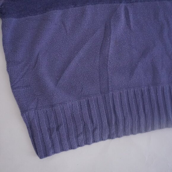 Vintage NT Purple w Pink Embroidered Floral Knit Turtleneck Light Sweater L - Picture 7 of 11